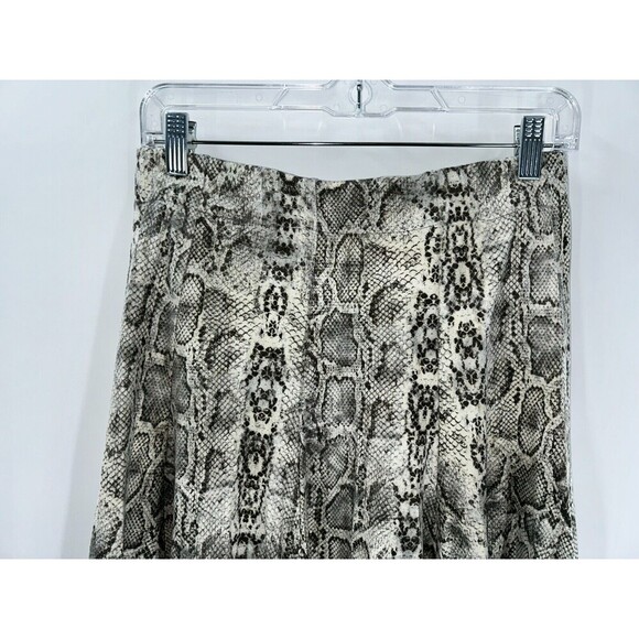 Women's Orly Paris Snake Print Leather Pleated Skirt Size S/M? - Picture 2 of 5